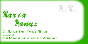 maria monus business card